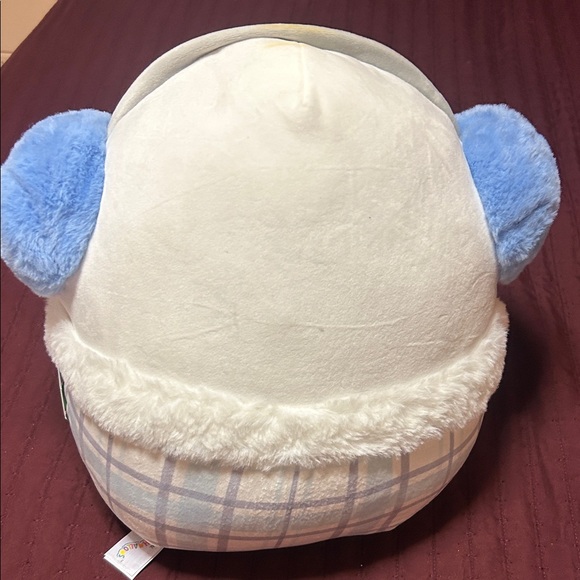 Squishmallows Manny Snowman with Blue and White Plaid - Picture 3 of 6